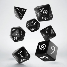 Q-Workshop Classic RPG Black & white Dice Set (7)