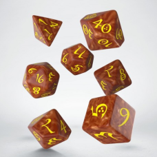 Q-Workshop Classic RPG Caramel and yellow Dice Set