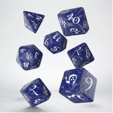 Q-Workshop Classic RPG Cobalt & white Dice Set (7)