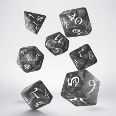 Q-Workshop Classic RPG Smoky & white Dice Set