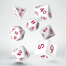 Q-Workshop Classic Runic White & red Dice Set (7)