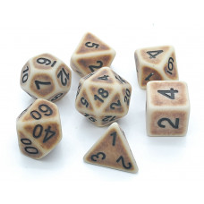 Ancient Dice Set - Brown Bone