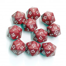 D20 Opaque Red