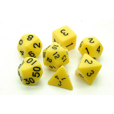 Opaque Dice Set D20 - Yellow